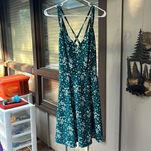 Green Floral Mini Dress